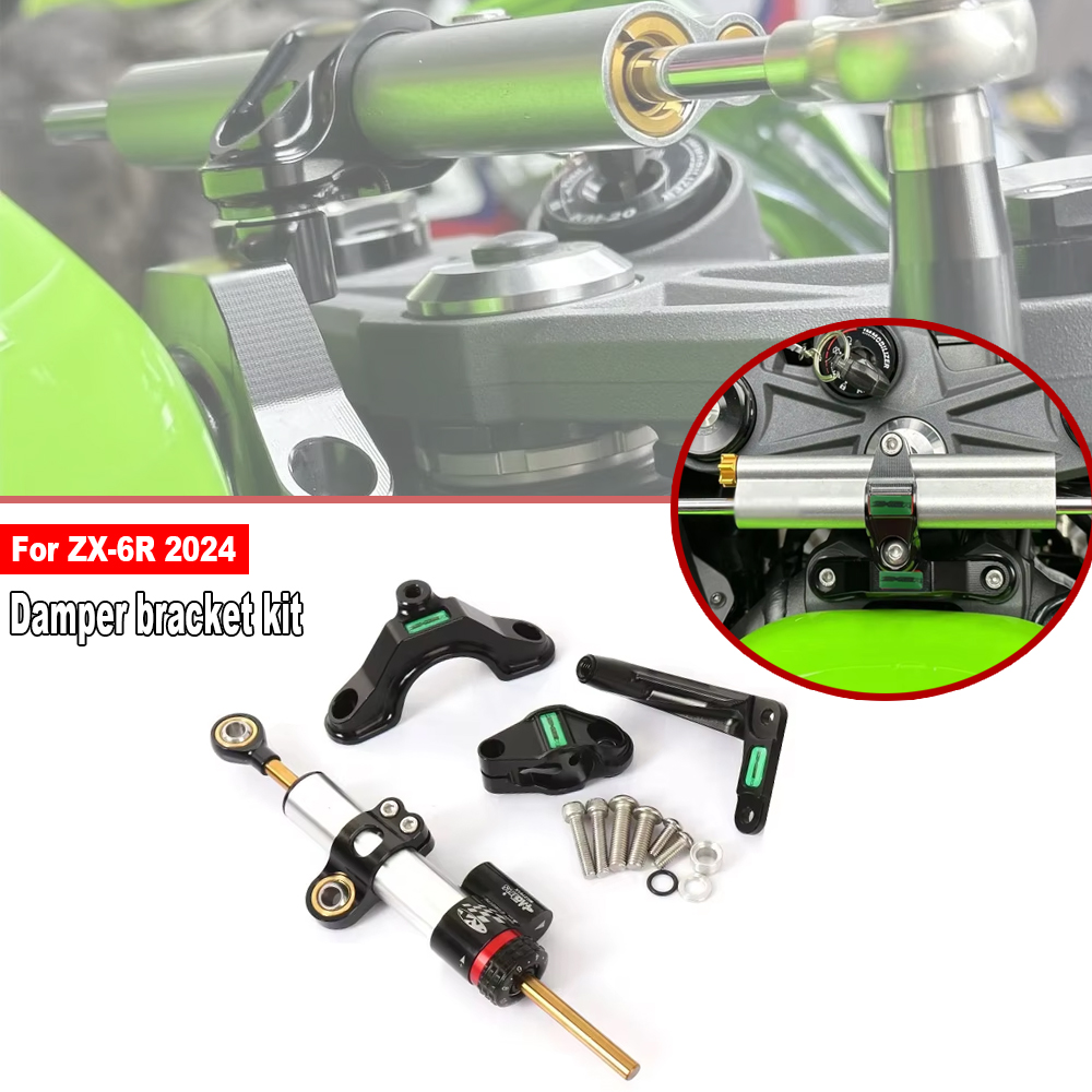 Steering Damper Stabilizer Kit Cnc - Untuk Kawasaki Ninja ZX 6R ZX-6R