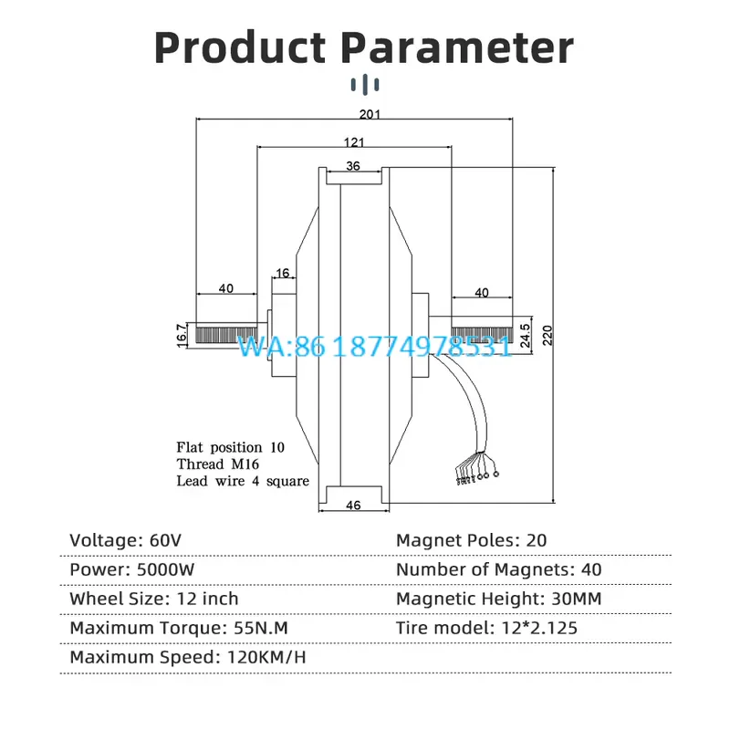 Motor Hub Sepeda 12 Inci 60V D - 60V 5000W Brushless Hub Motor ulasan dan harga